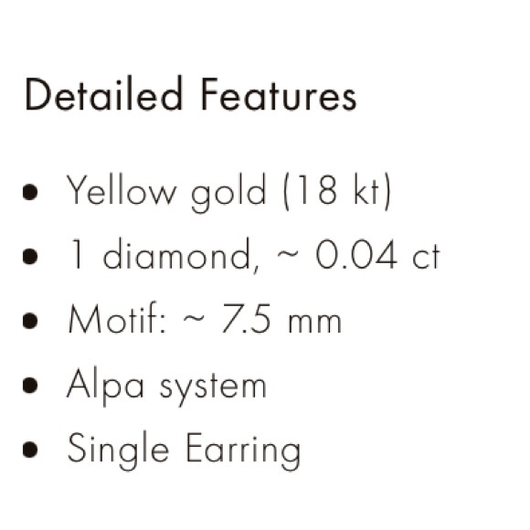 LV IDYLLE BLOSSOM EAR STUD, YELLOW GOLD AND DIAMOND - PER UNIT - Picture 7 of 7